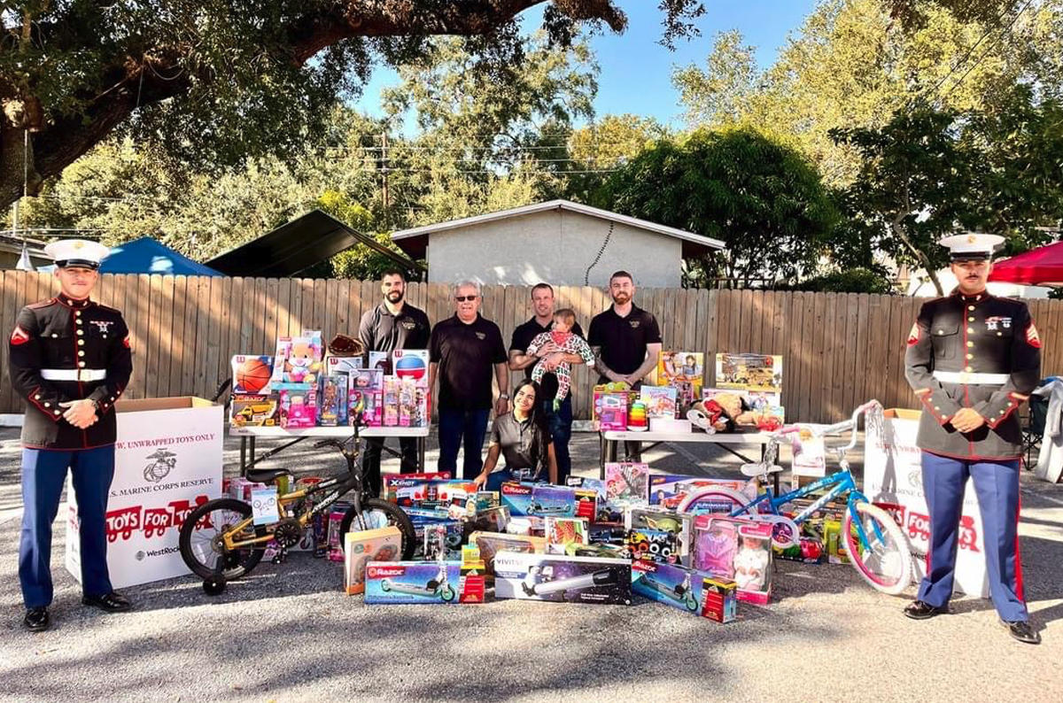 Young and Younger with Toys For Tots drive